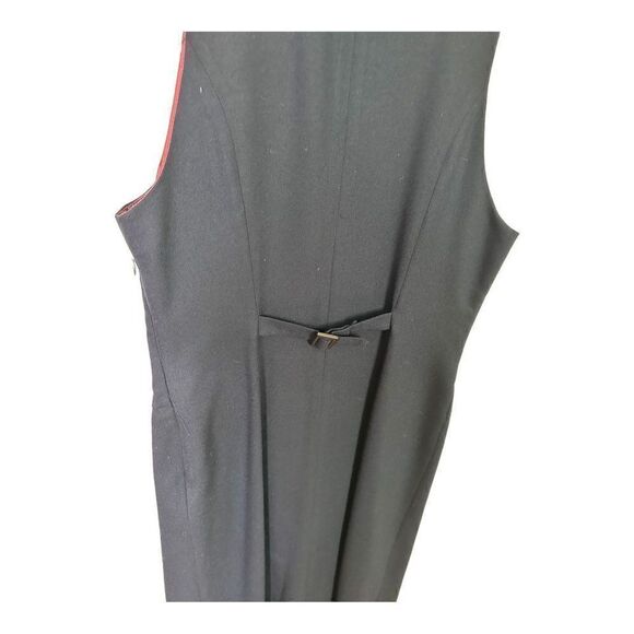 Vintage Chelsea Cambell Navy Wool Blend Midi Dress - Size 8 - Picture 2 of 7